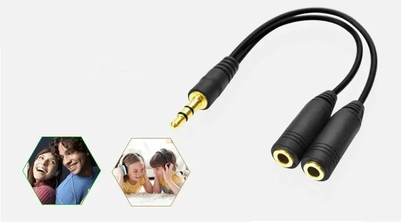 Headphone Splitter, 3.5mm Exte - Audio Splitter Y 评论和价格