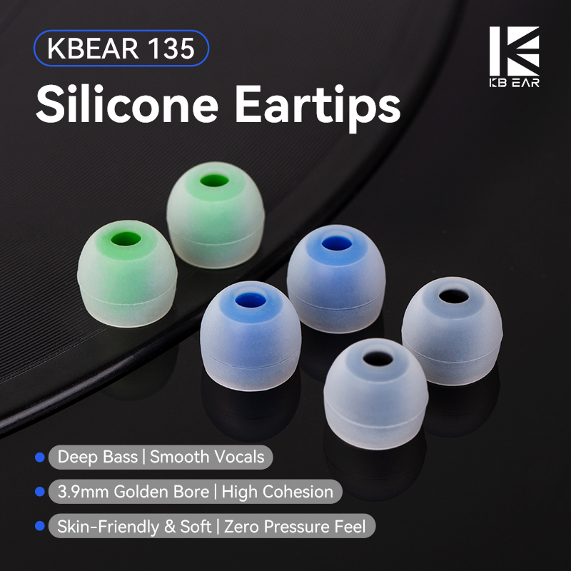 KBEAR 135 Silicone Eartips 3.9 - In Ear Monitor Iem 评论和价格