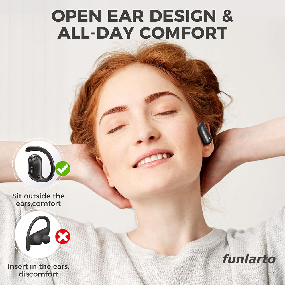 Open-Ear Wireless Running Head - Sports Earphone Hook 评论和价格
